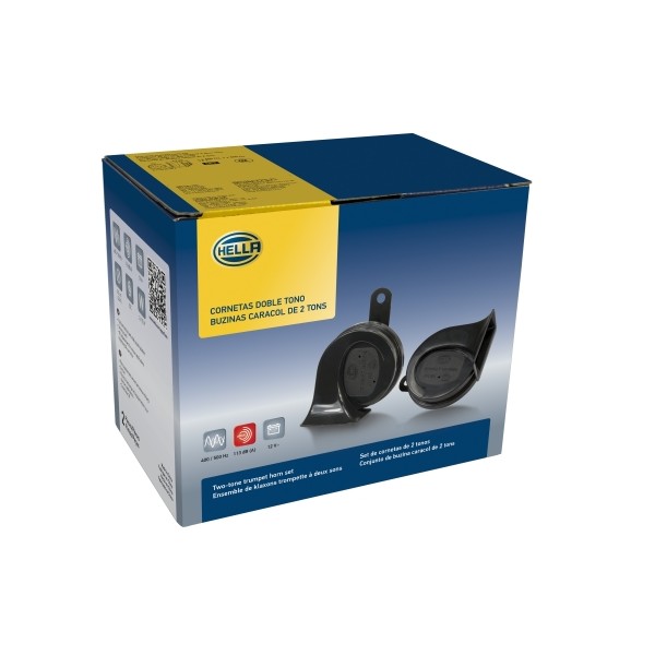 Kit Bocina Trompeta Doble 12V Audi / Seat / VW (negro)